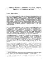 Lectura 03 Formalización de la Propiedad el Perú, Efectos Socio Economicos y Socioculturales.pdf