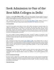 Seek Admission to One of the Best MBA Colleges in Delhi.docx